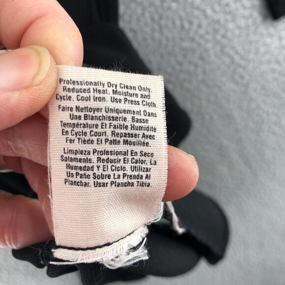 DKNY Sweater Womens Small Black Cardigan Longline V Neck Button Up Pocket Knit - Picture 7 of 10